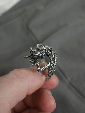 1970s Dragon Ring By OTT Sterling Silver